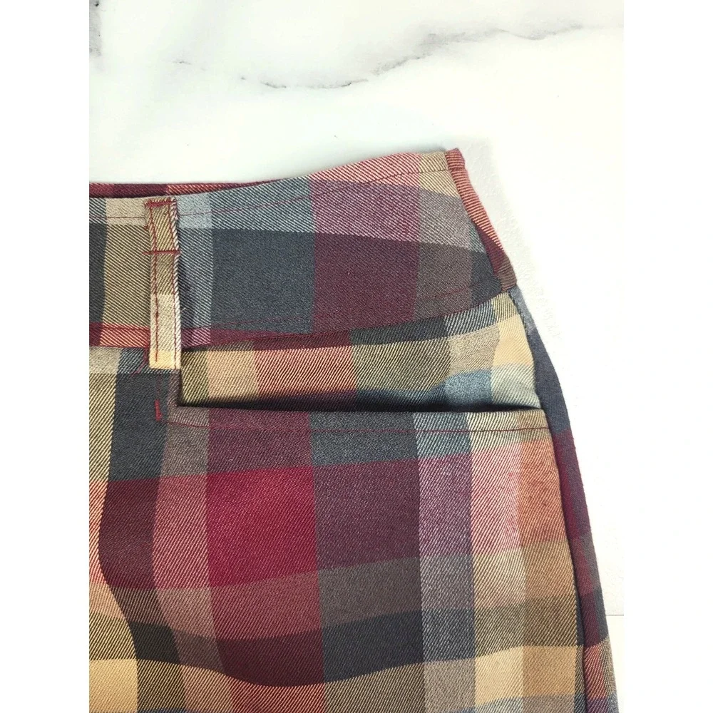 Established 1962 Plaid Pencil Skirt Rear Zipper Size 12 Preppy Career‎ Holiday